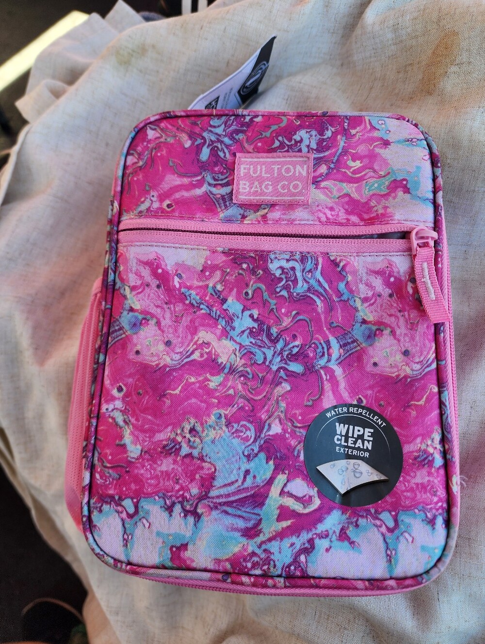 Pink Marble Luch Box Nwt